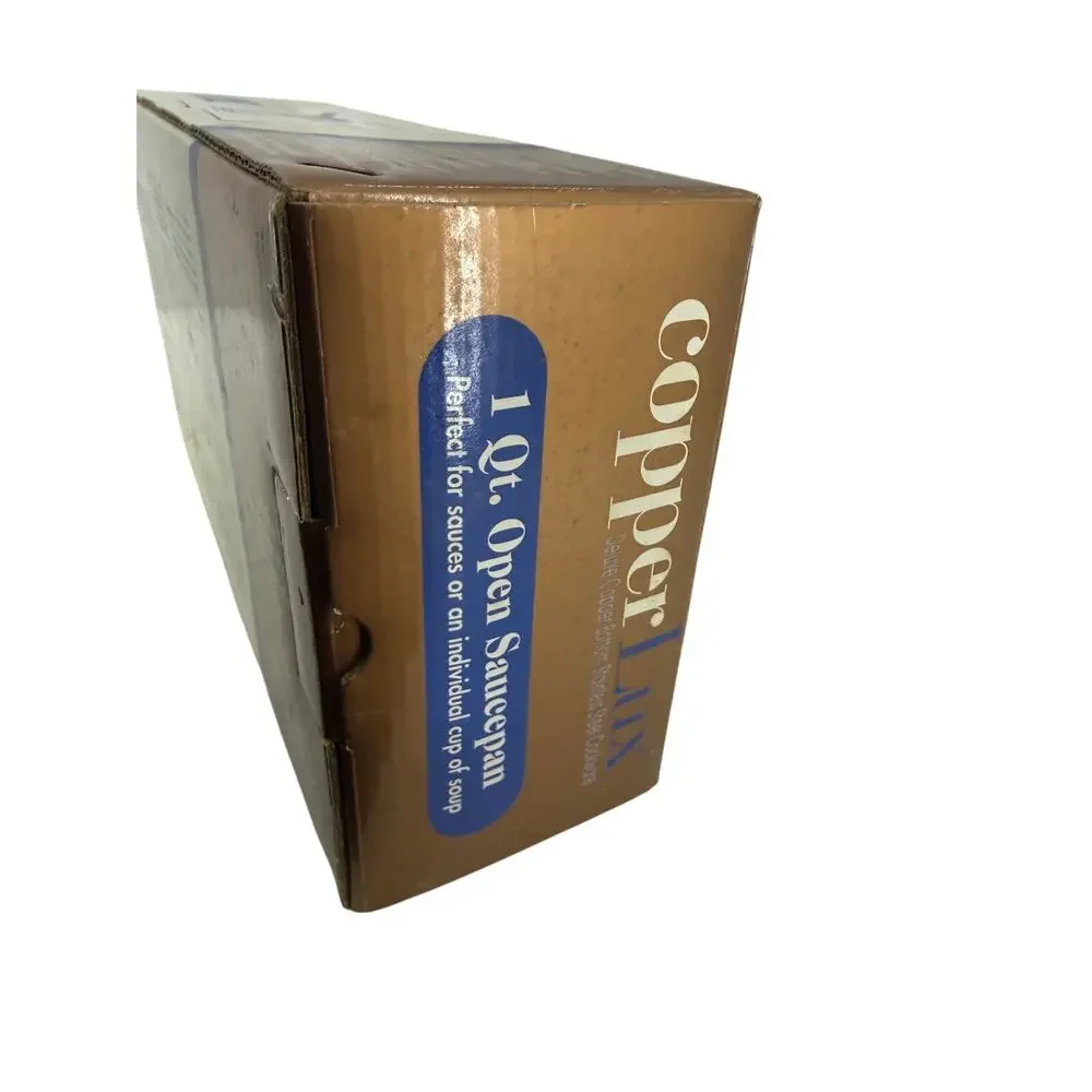 Vintage CopperLux 1 Qt Stainless Steel Open Saucepan, New in Box
